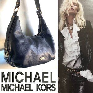 Michael Kors Black Leather Hobo Bag Like NEW